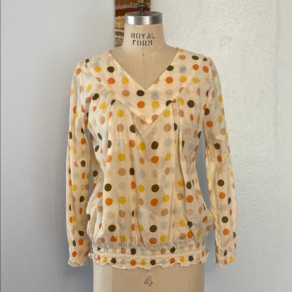 Polkadot batiste blouse